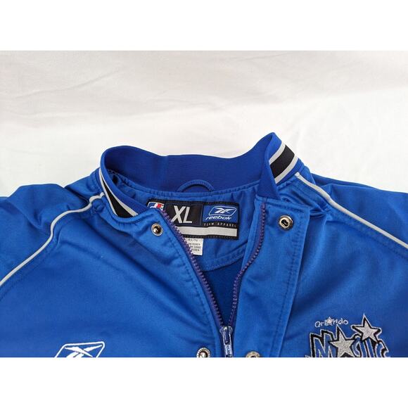 Vintage Reebok Orlando Magic 90s Warm-Up Jacket XL Blue - Picture 7 of 16